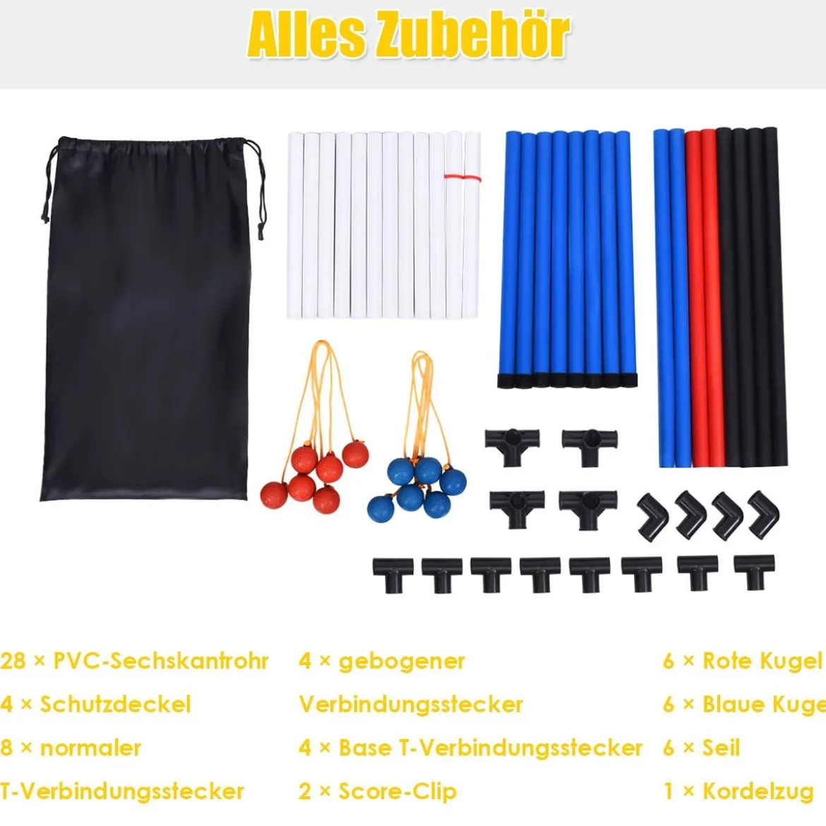 Leitergolf-Set Indoor-Outdoor Wurfspiel mit 6 Bolas-Wurfkugeln und Tragetasche