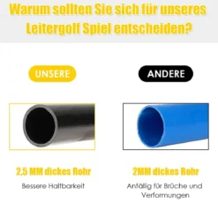 Leitergolf-Set Indoor-Outdoor Wurfspiel mit 6 Bolas-Wurfkugeln und Tragetasche