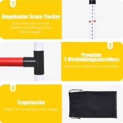 Leitergolf-Set Indoor-Outdoor Wurfspiel mit 6 Bolas-Wurfkugeln und Tragetasche