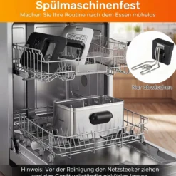 3 L Elektrische Fritteuse aus Edelstahl 2000 W Fritteuse Ölfritteuse mit Timer & Verstellbarem Thermostat
