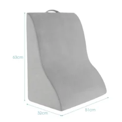 Lesekissen für Bett & Sofa mit Waschbarem Bezug Venenkissen zum Beine Hochlagern Grau