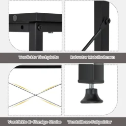 L-Form Schreibtisch Eck-Computertisch mit Ablagefächern Bürotisch 120 x 88 x 74,5 cm Schwarz