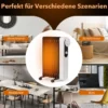 Ölgefüllter Heizkörper mit 3 Heizstufen Einstellbarem Thermostat 42 x 24 x 62 cm Schwarz