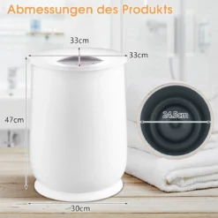 21L Handtuchwärmer Eimer mit Timer Elektrischer Handtuchtrockner Deckenwärmer Weiß