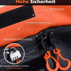 455 L Heckbox für Anhängerkupplung mit Riemen & Aufbewahrungstasche Wasserdichte Gepäcktasche