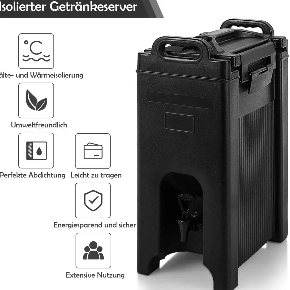 20L Isolierter Getränkeserver aus lebensmittelechtem LLDPE-Material Getränketräger