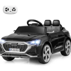 Lizenziertes Audi SQ8 Kinderauto 12-V-Elektrofahrzeug mit Fernbedienung Schwarz/Rosa