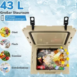 43L Kühlbox mit Rädern & Flaschenöffner & Teleskopgriff Isolierte Eistruhe Wärmebehälter