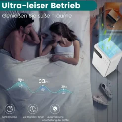 2,3L Luftentfeuchter mit Schlafmodus Raumentfeuchter für den Heimkeller Mobile Entfeuchter 24-Stunden-Timer