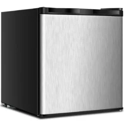 31L Mini Freistehender Gefrierschrank tragbarer kompakter Gefrierbox 45 x 46 x 48 cm Silber + Schwarz