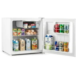 46L Mini Kühlschrank Kleiner Getränkekühlschrank mit 5 Einstellbaren Kühlstufen Umkehrbarer Tür