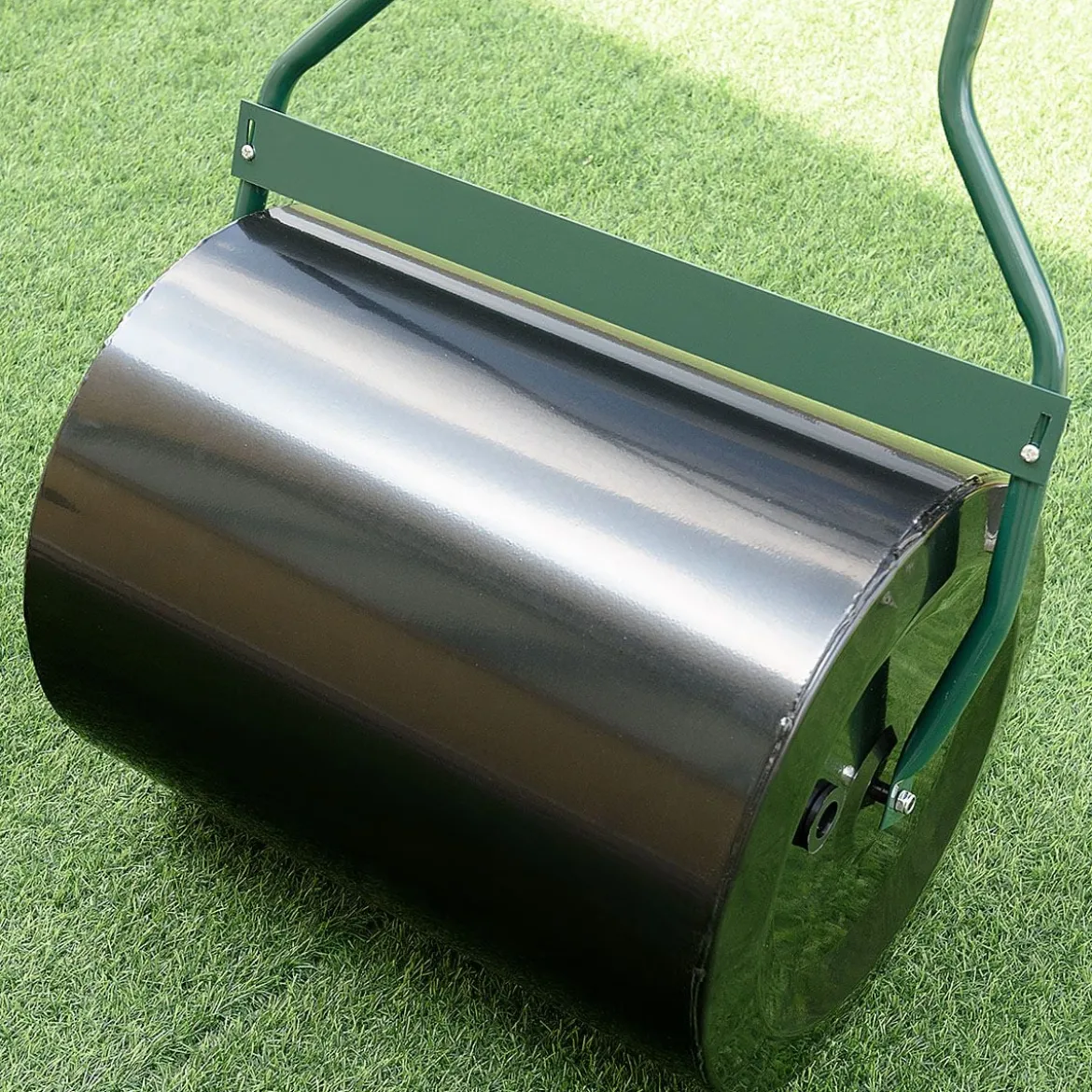 60 L Rasenwalze Gartenwalze mit U-förmigem Griff & Abnehmbarem Ablassstopfen