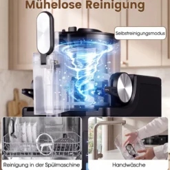 1,5 L Slush Maschine mit Kompressor Slushie Maschine mit LED Touch Steuerung & 4 Modi