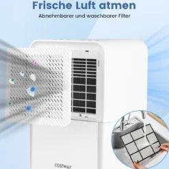 15 l/Tag Luftentfeuchter für Zuhause Raumentfeuchter mit 4 Modi & 24 Stunden Timer