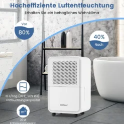 15 l/Tag Luftentfeuchter für Zuhause Raumentfeuchter mit 4 Modi & 24 Stunden Timer