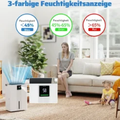 35 L/Tag Luftentfeuchter für Zuhause Energiesparender Luftentfeuchter mit 3 Modi Weiß
