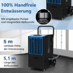 66 L/Tag Luftentfeuchter mit 24H Timer & Automatisches Abtauen Bautrockner