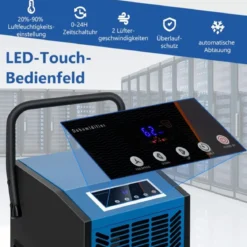 66 L/Tag Luftentfeuchter mit 24H Timer & Automatisches Abtauen Bautrockner