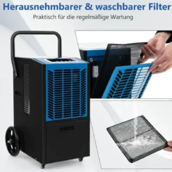 66 L/Tag Luftentfeuchter mit 24H Timer & Automatisches Abtauen Bautrockner