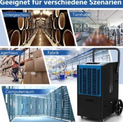 66 L/Tag Luftentfeuchter mit 24H Timer & Automatisches Abtauen Bautrockner