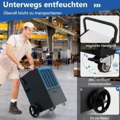 66 L/Tag Luftentfeuchter mit 24H Timer & Automatisches Abtauen Bautrockner