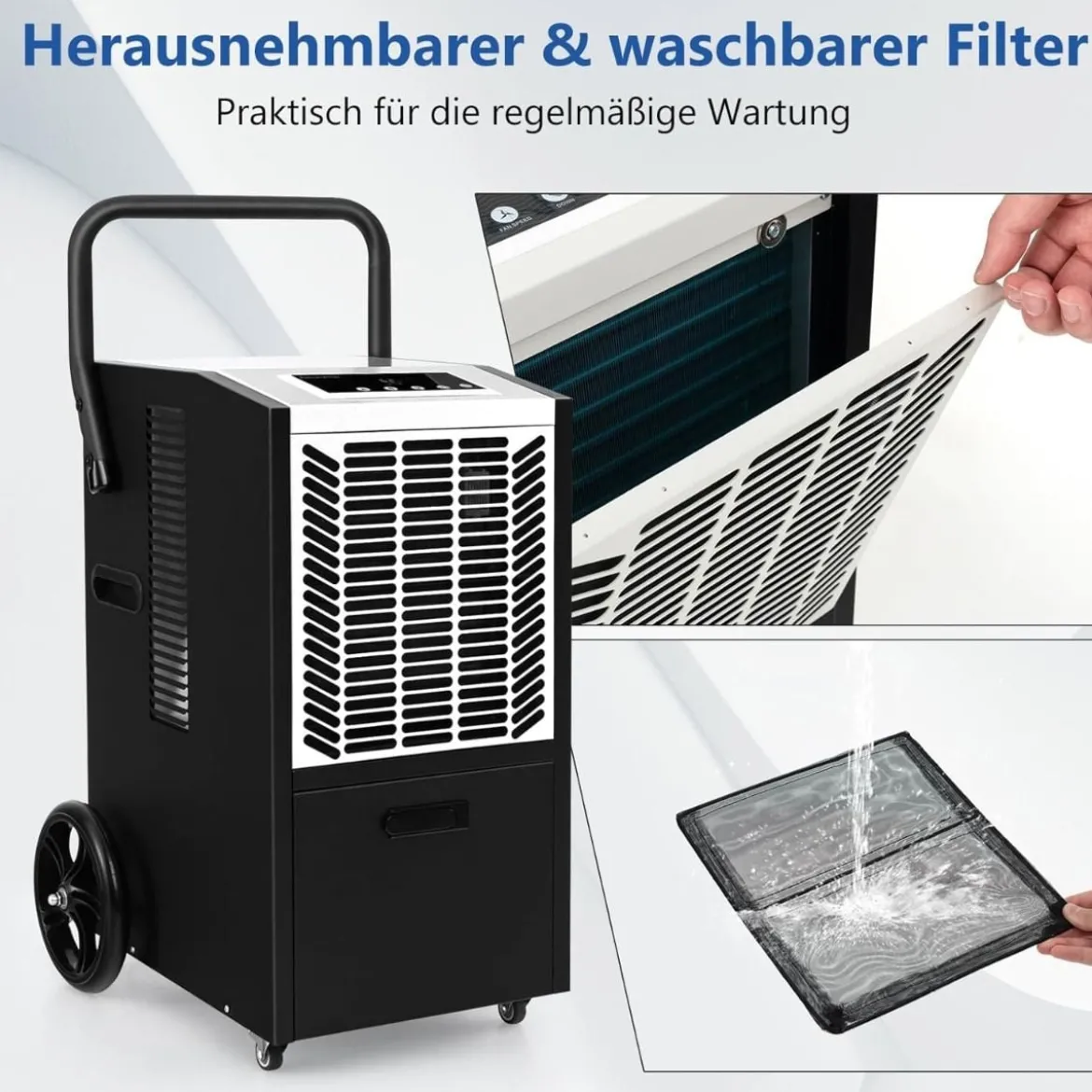 66 L/Tag Luftentfeuchter mit 24H Timer & Automatisches Abtauen & Speicherneustart