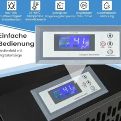 118L/T Elektrischer Bautrockner mit Ablaufschlauch & Timer Gewerbe Luftentfeuchter Schwarz