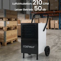 Luftentfeuchter Gewerblich 60 L/Tag Entfeuchter für 200 m² Raum Bautrockner mit Pumpe & Ablaufschlauch
