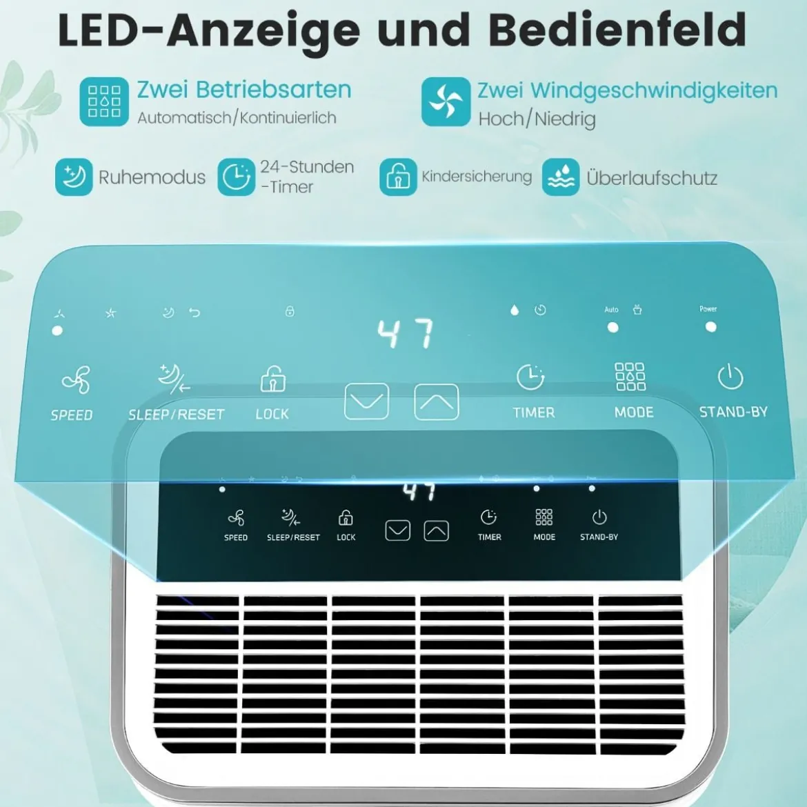Luftentfeuchter Luftentfeuchter mit 6,5 L Wassertank fürbis zu 30 ㎡ 25 L / Tag