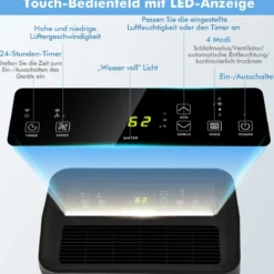 Luftentfeuchter Raumentfeuchter Mobile Entfeuchter elektrisch Dehumidifier 25L/24h Raumgröße ca.60m²