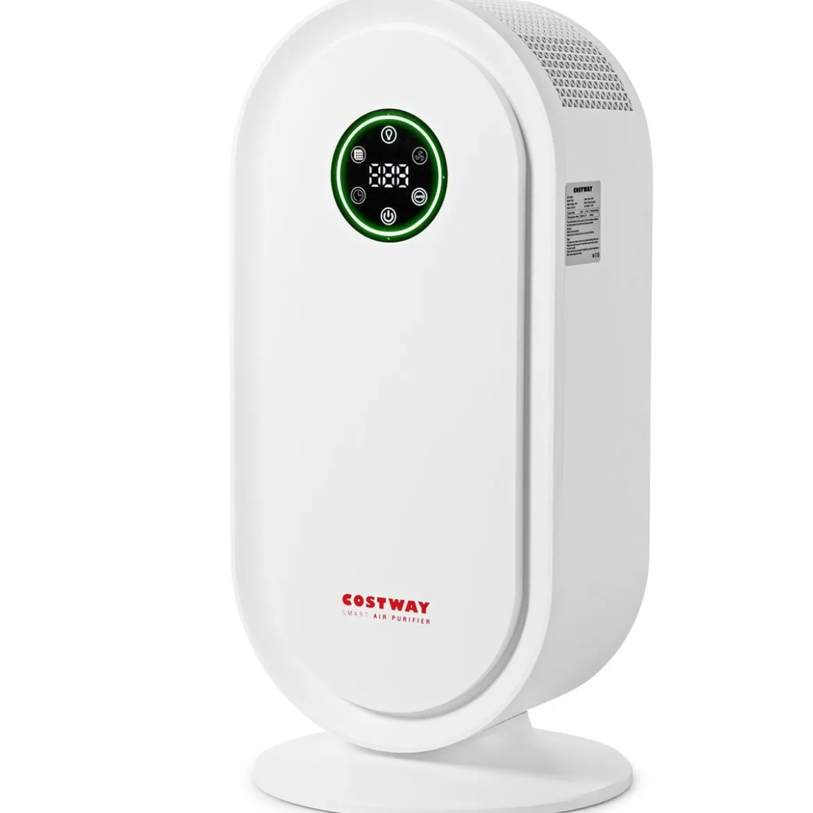 Luftreiniger HEPA-Filter Lufterfrischer Luftqualitätsmonitor Premium-Aktivkohlefilte Weiß 30 x 18 x 60 cm