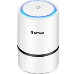 Luftreiniger 2-Stufen-Filterung Air Purifier Desktop-Luftfilter Weiß 13 x 13 x 19 cm