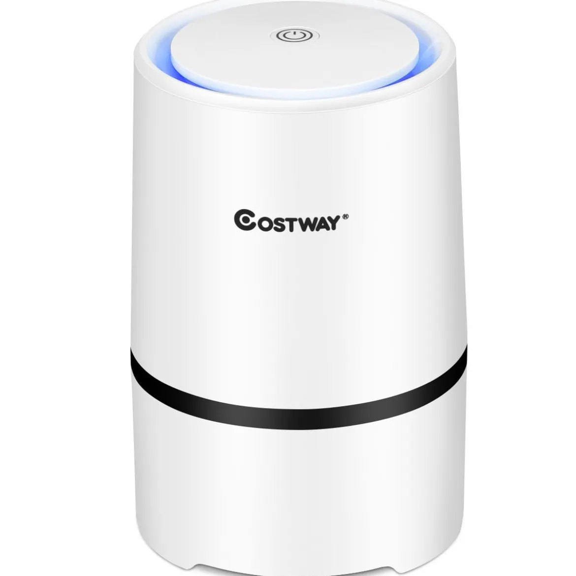 Luftreiniger 2-Stufen-Filterung Air Purifier Desktop-Luftfilter Weiß 13 x 13 x 19 cm