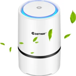 Luftreiniger 2-Stufen-Filterung Air Purifier Desktop-Luftfilter Weiß 13 x 13 x 19 cm