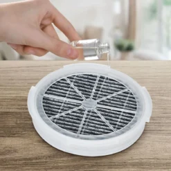 Luftreiniger 2-Stufen-Filterung Air Purifier Desktop-Luftfilter Weiß 13 x 13 x 19 cm