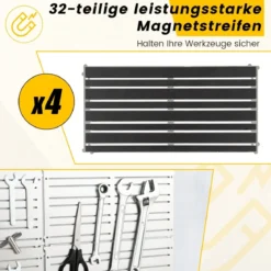 Magnetische Werkzeughalter Wand 4 Werkzeugplatten 32 starken Magnetstreifen