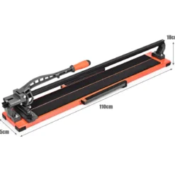 Manueller Fliesenschneider Professioneller Fliesenschneider 110 x 25 x 18 cm Orange + Schwarz