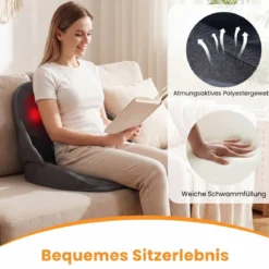 Massagekissen für Rücken mit Wärmefunktion Faltbare Shiatsu-Massagekissen Ergonomisches Stützkissen