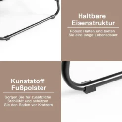 Massagesessel mit Ottomane 5 Vibrationsmodi & 4 Massagemotoren elektrische Massageliege Braun