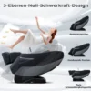Massagesessel Zero Gravity SL Track Shiatsu Massagestuhl mit Heizung & Luftdruckmassage Schwarz