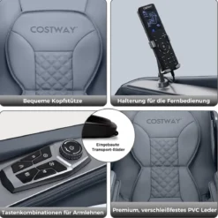 Massagesessel Zero Gravity SL Track Shiatsu Massagestuhl mit Heizung & Luftdruckmassage Schwarz