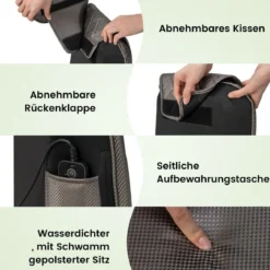 Massagesitzauflage Rückenmassaggerät mit Wärmefunktion und Vibrationsfunktion