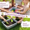 Matschküche Outdoor Spielküche aus Holz mit Wasserhahn & Spülbecken für Kinder ab 3 Jahren