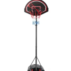 1,7–2,3 m Basketballständer mit Ring & Allwetternetz & Befüllbarer Basis & 2 Rädern