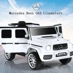 Mercedes Benz Elektroauto für Kinder Elektro Kinderauto mit Musik und Scheinwerfer Weiß