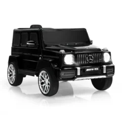 Mercedes Benz Elektroauto mit Musik & Scheinwerfer für Kinder ab 3 Jahre alt Schwarz