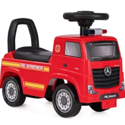 Mercedes Benz Rutschauto Schiebeauto mit Stauraum Feuerwehrauto mit Warnlampe Rot
