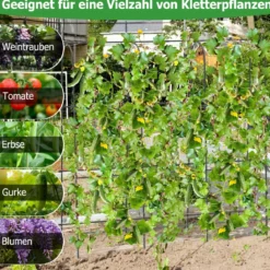 Metallgitter mit Ranknetz für Kletterpflanzen Unterstützung U-förmiges Hohes Gartengurkengitter