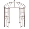 Metall Rosenbogen in Vogelkäfigform Torbogen Rankhilfe Rankgitter Gartenbogen 211 x 256 cm