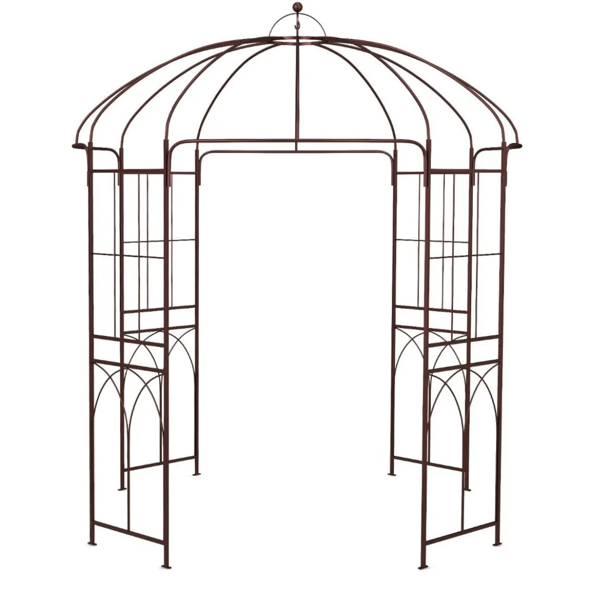 Metall Rosenbogen in Vogelkäfigform Torbogen Rankhilfe Rankgitter Gartenbogen 211 x 256 cm
